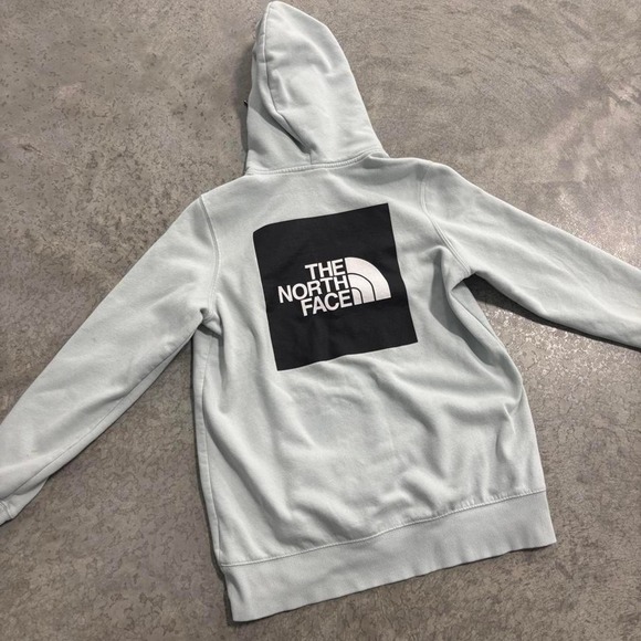 The North Face Other - The North Face Light Blue Hoodie Men's Size M Logo Graphic Front & Back
